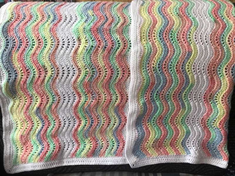 INPUT COST ONLY Crochet baby blanket reversable