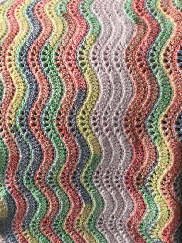 INPUT COST ONLY Crochet baby blanket reversable