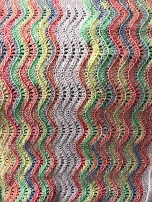 INPUT COST ONLY Crochet baby blanket reversable