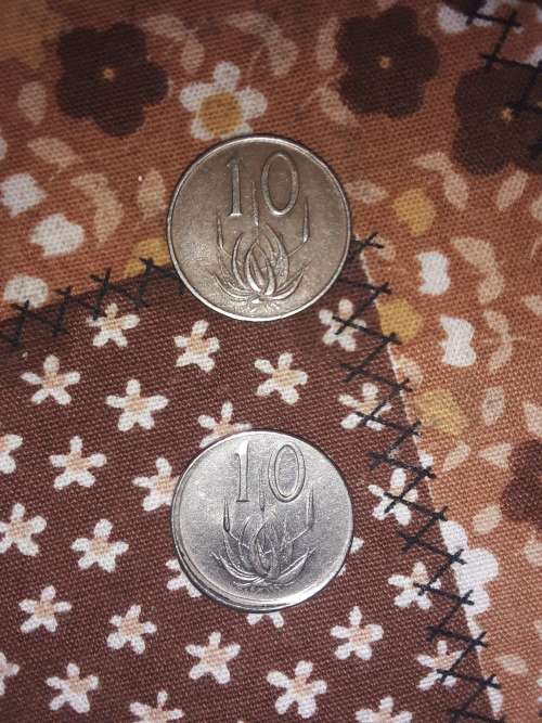 south african 10c coin 1965 (error coins)