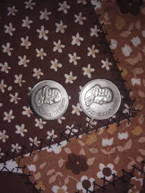south african 10c coin 1965 (error coins)