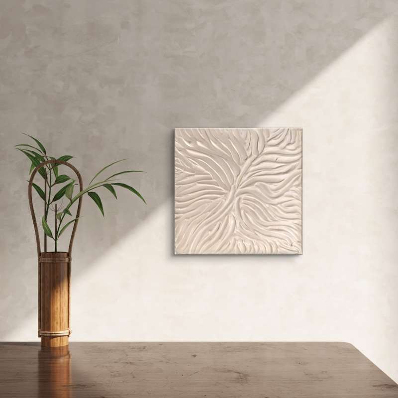 Dance of Dunes | Minimalist Textured Art (20x20cm)