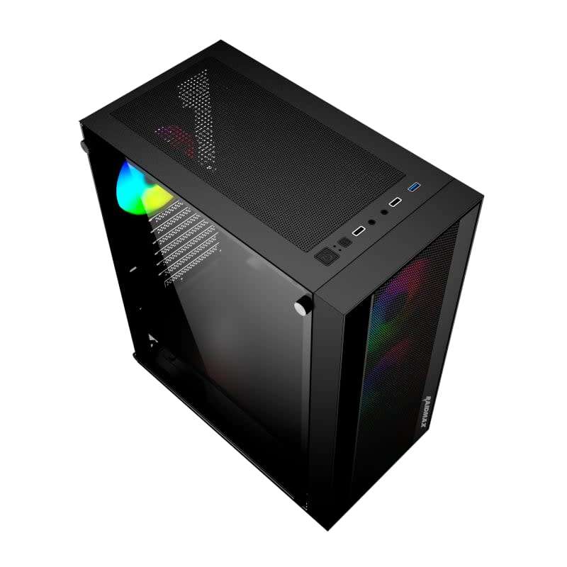 Raidmax V1000TBS ATX  Micro-ATX  Mini-ITX ARGB Mid-Tower Gaming Chassis  Black
