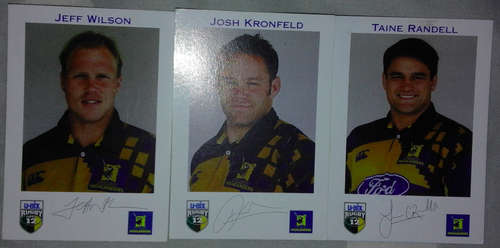 Otago Highlanders 1999 players cards x3