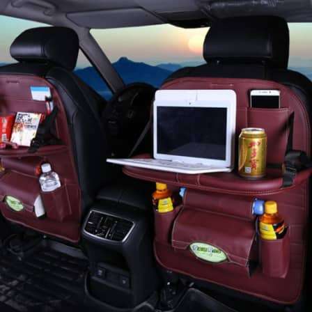 LEATHER CAR SEAT ORGGANISERS