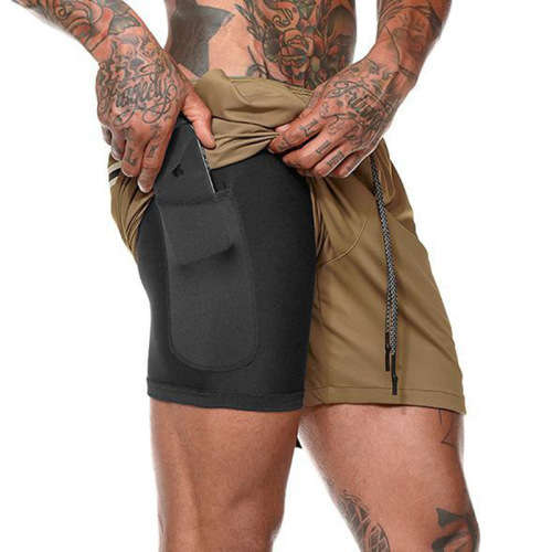 DOUBLE LAYERED GYM SHORTS