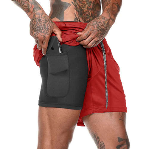 DOUBLE LAYERED GYM SHORTS