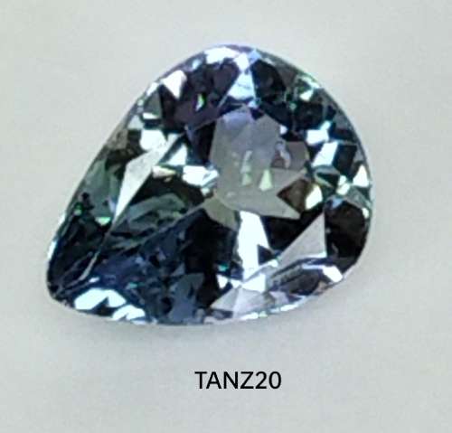 1.29ct AMAZING PEAR CUT 100% NATURAL PURPLE BLUE TANZANITE