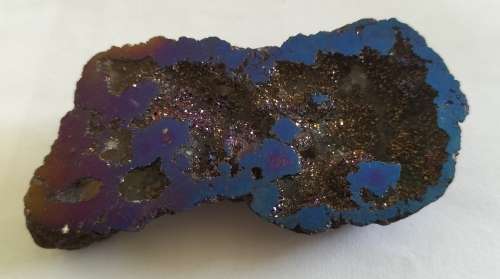 ELECTROPLATED NATURAL GEODE SLICED