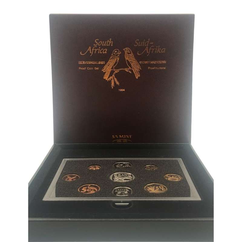 1994 South Africa Sparrow Proof Coin Set  in original mint box **Mintage ONLY 5804**