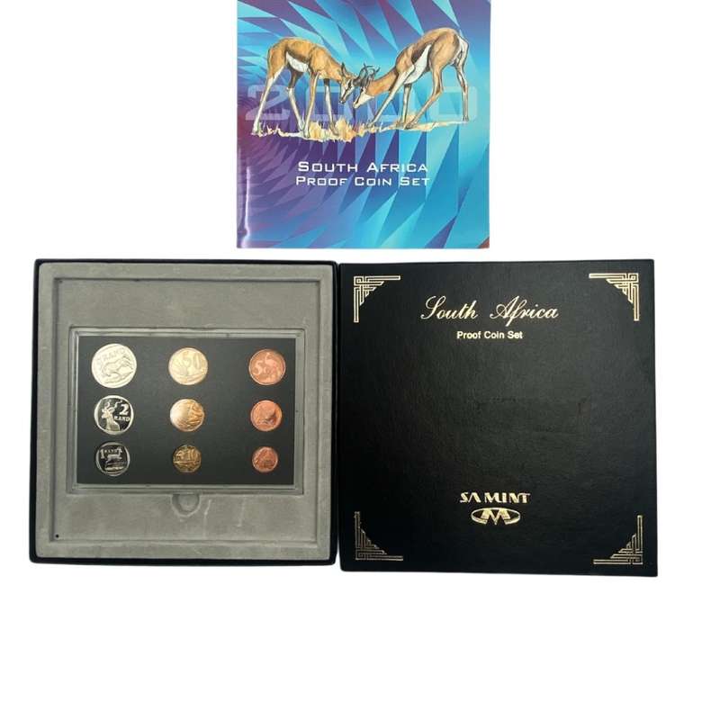 2000 South Africa Proof Coin Set in original mint box **Mintage ONLY 3703**