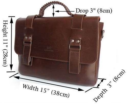 Genuine Leather Laptop, Tablet PC, iPad, Samsung Galaxy,  Acer Iconia, Asus Transformer, Blackberry Playbook, HTC Flyer, Motorola Xoom Briefcase Shoulder Bag for Men