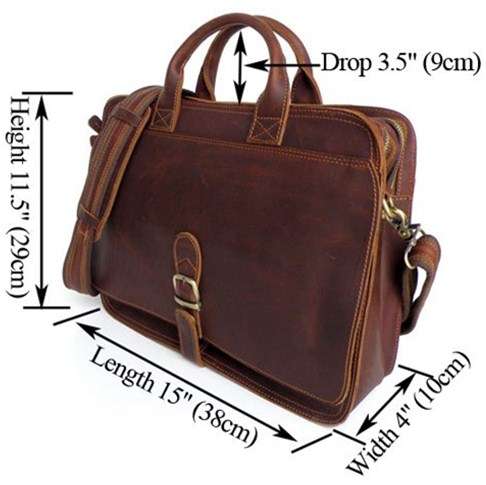 Genuine Leather Laptop, Tablet PC, iPad, Samsung Galaxy,  Acer Iconia, Asus Transformer, Blackberry Playbook, HTC Flyer, Motorola Xoom Briefcase Shoulder Bag for Men