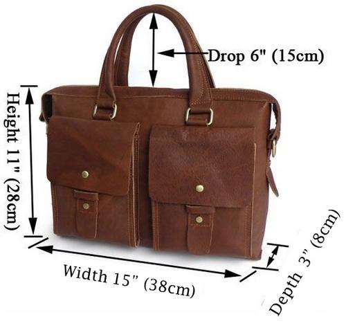 Genuine Leather Laptop, Tablet PC, iPad, Samsung Galaxy,  Acer Iconia, Asus Transformer, Blackberry Playbook, HTC Flyer, Motorola Xoom Briefcase Shoulder Bag for Men