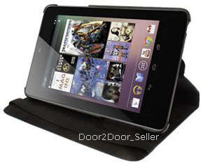 Google Nexus 7 Black Swivel Case 360 Rotating Cover
