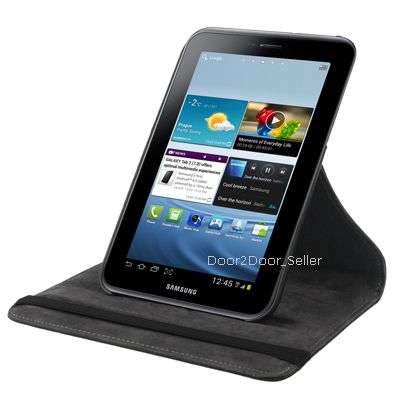 **Free Screen Protector & Stylus + NEW 7" Samsung TAB 2 P3100 Swivel Case 360 Rotating Cover