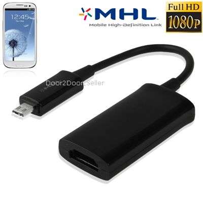 View your Samsung Galaxy S3/ i9300 in Full HD 1080P on your HDTV with S3 MHL Adapter