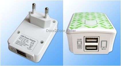 Dual USB Home Charger 2100mAh for iPad 4/3/Mini, iPhone 5, iPod 7, Nokia, Samsung, Blackberry phone