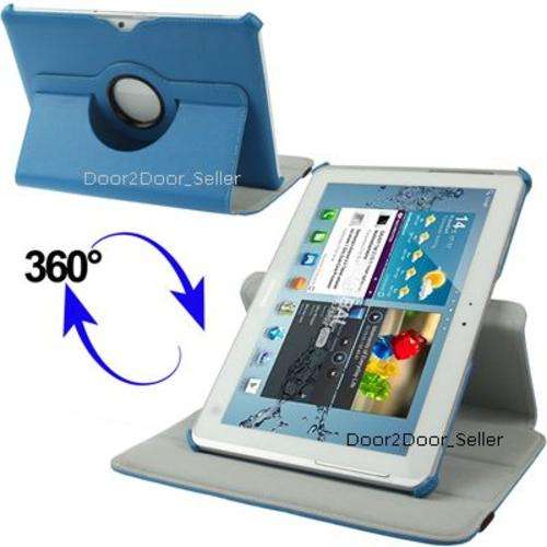 Samsung Galaxy TAB 2, 10.1 Leather rotating case available in Colours, White, Blue, Pink, Red, Yellow