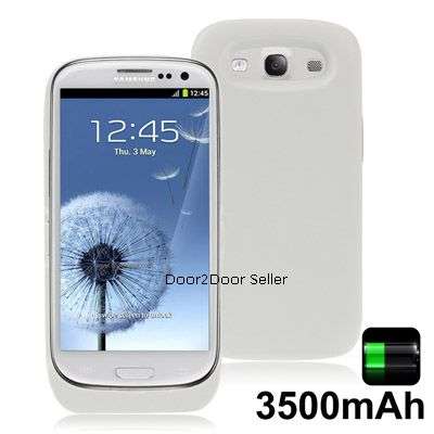 Samsung Galaxy S3, i9300 Extended External Backup Battery 3500mAh Power Bank Case