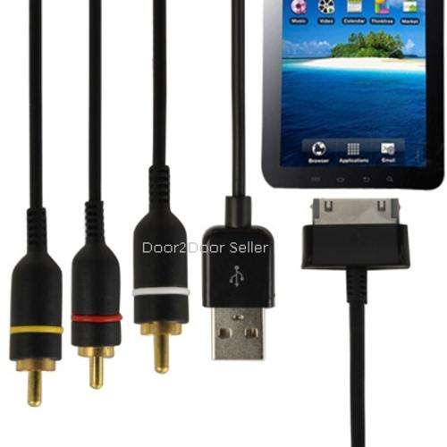 Samsung Galaxy Tab 7" P1000 AV Out Cable with USB Charge