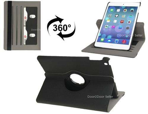 New iPad Air 5 Case - Swivel Rotating Denim Leather Cover in Colours