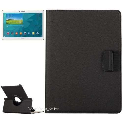 Samsung 10.5" TAB S, T800 Leather Denim texture Case Swivel Rotating Cover