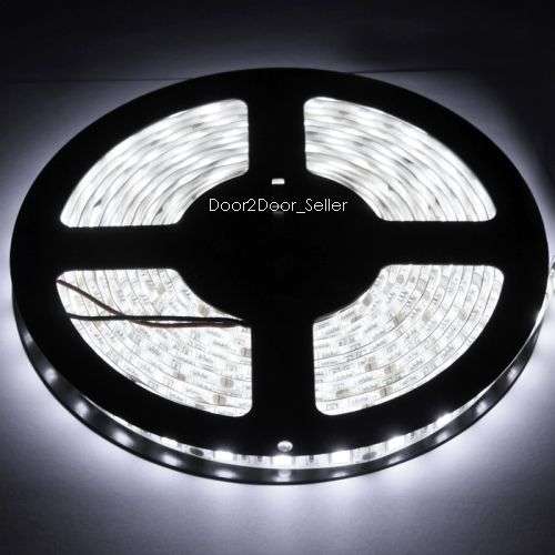 5M Strip Light Cool White 5050 Waterproof 300LED/60 Led p/meter + AC R50