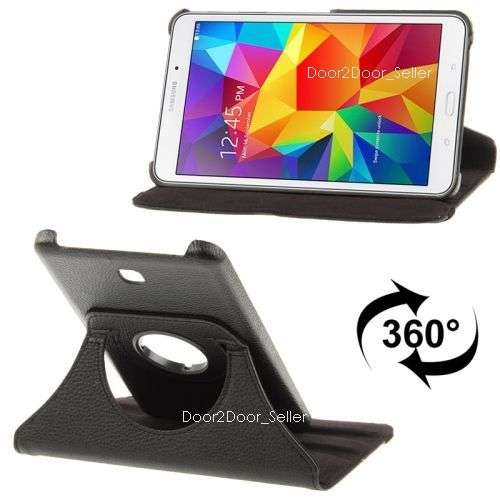 Samsung 7" TAB 4, T230 Leather Case Swivel Rotating Cover Colour