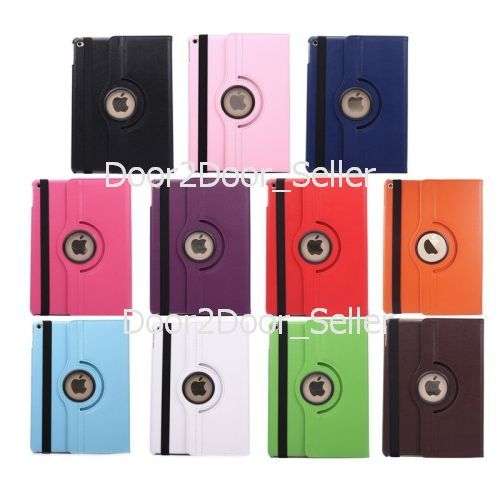 IPAD PRO 9.7" ROTATING Case LEATHER TEXTURE - Cover AVL in Colours