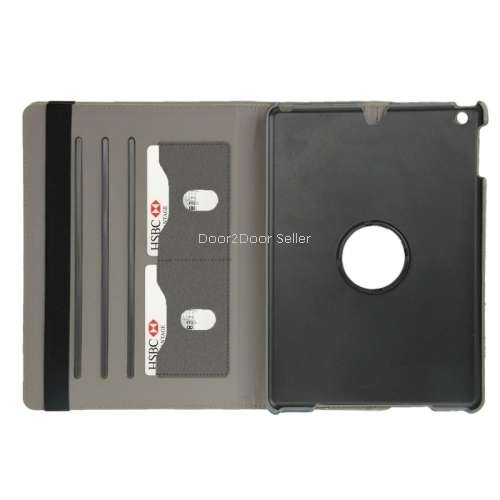 iPad Air Rotating Swivel Case + Tempered Glass Screen Protector