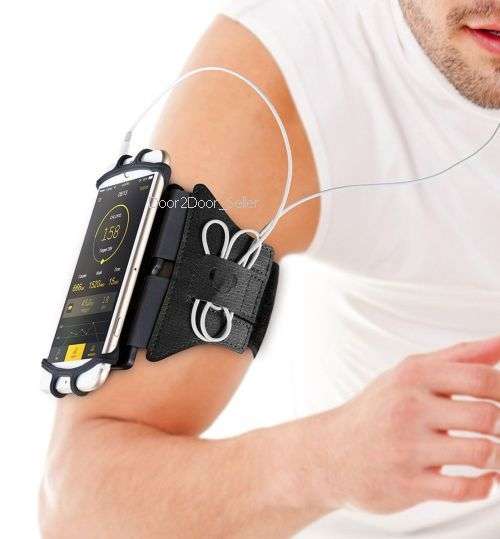 VUP Running Armband for Phone - 180` Screen Rotate, key pocket, quick release