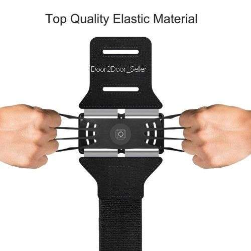 VUP Running Armband for Phone - 180` Screen Rotate, key pocket, quick release