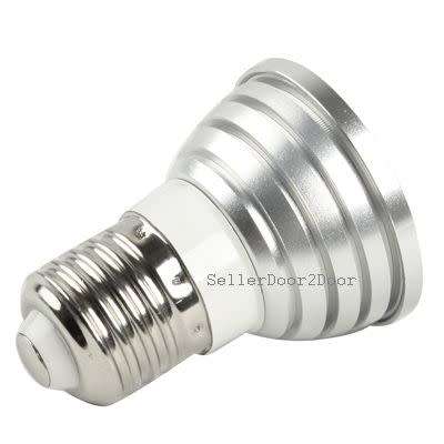E27 LED RGB Colour Changing Light 3Watt with Remote Control