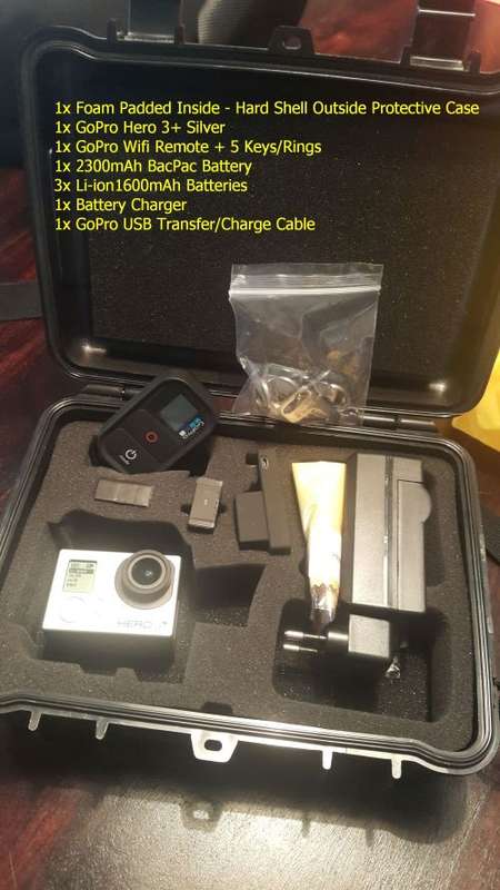 GoPro Hero 3+ with LCD, Wifi Remote & Accessories