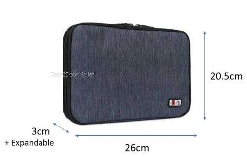 BUMB Case Large - Travel Electronic Accessory Bag - Blue