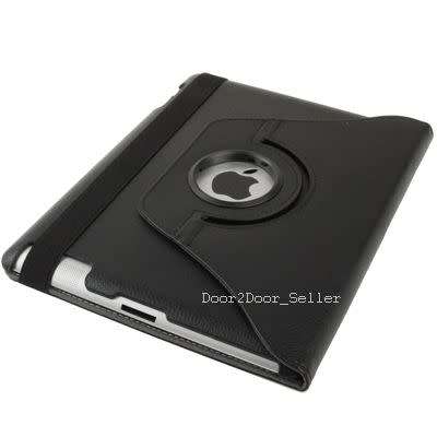 Case for iPad 3 & iPad 2 Cover + Stylus - 360 Rotating Swivel iPad Case
