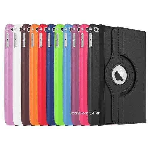 9.7" iPad 6 (2018) Case Swivel Rotating Leather Cover in Colours