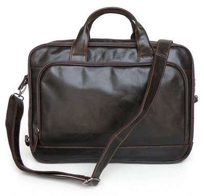 Genuine Leather - 10"-16" Laptop Briefcase Bag or for iPad, Samsung Galaxy, Acer, Asus, Blackberry