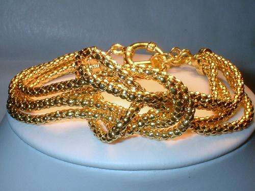 VINTAGE YELLOW GOLD LOVERS KNOT ALBERT BRACELET-PERFECT