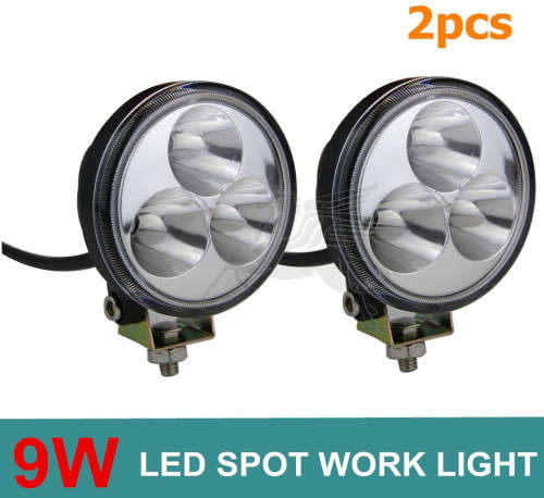 2 x 9W SUPER BRIGHT LED WORK LIGHTS (1 pair) ** FREE DELIVERY **