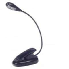 1W 2-LED USB Powered Clip Light Flexible Neck - Black