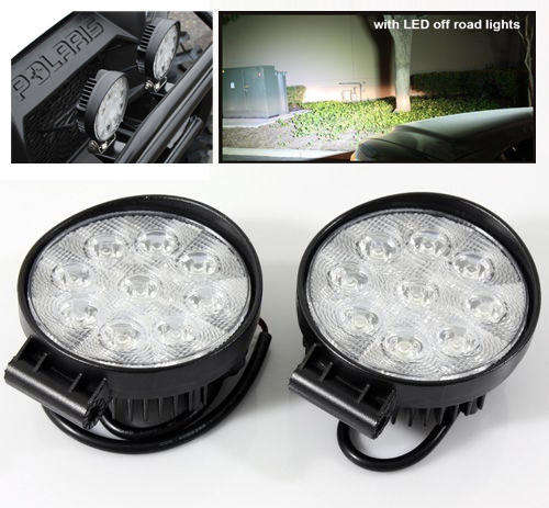 PAIR(2) OF 27W 9 LED Off road Round Work Lights  - *FREE DELIVERY*
