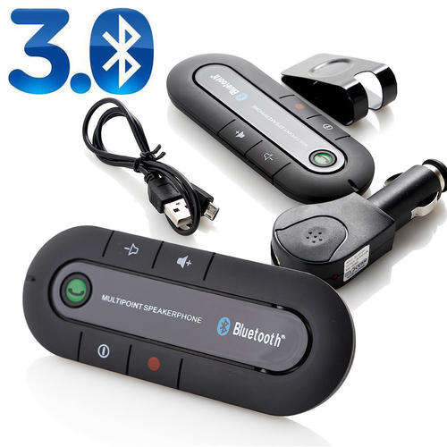 SLIM DESIGN Wireless Bluetooth Handsfree Car Kit Speaker Phone Magnetic Visor Clip FREE DELIVERY