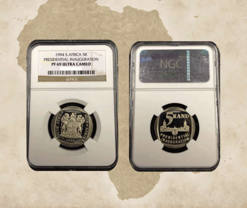 ***MANDELA*** PF 69 Ultra Cameo 1994 Presidential Inauguration R5 Coin + FREE Shipping!