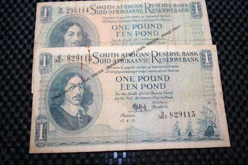 ##### 2 X One Pound Notes De Kock #####