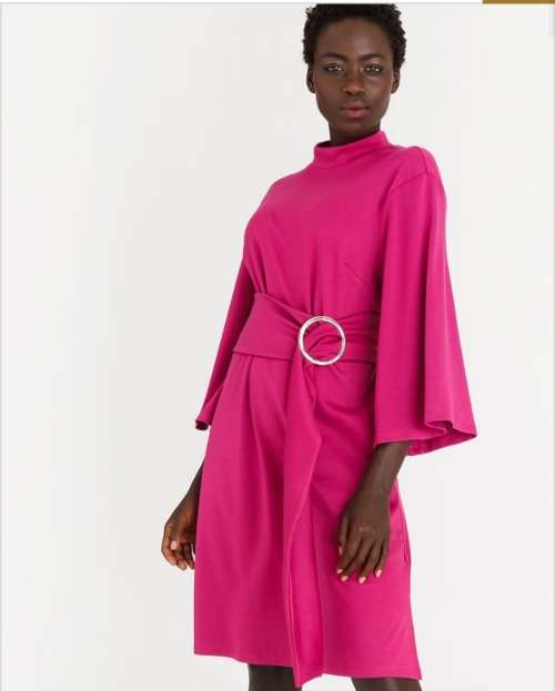 Style Republic Ladies Magenta High Neck Dress