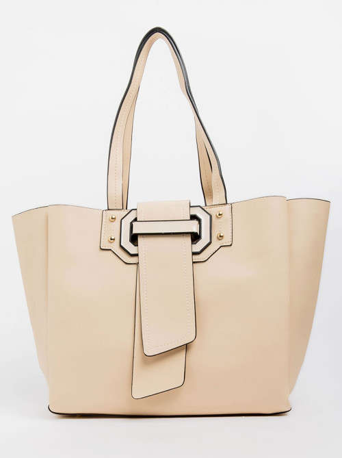 Brand new  BLACKCHERRY Beige Buckle Detail Toe Bag Free courier)