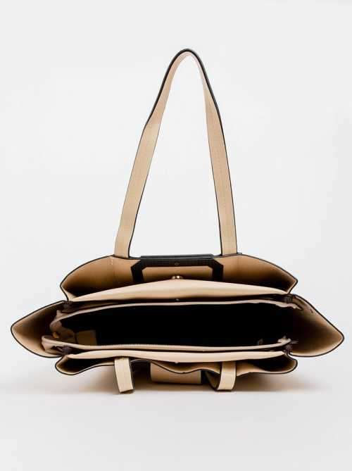 Brand new  BLACKCHERRY Beige Buckle Detail Toe Bag Free courier)