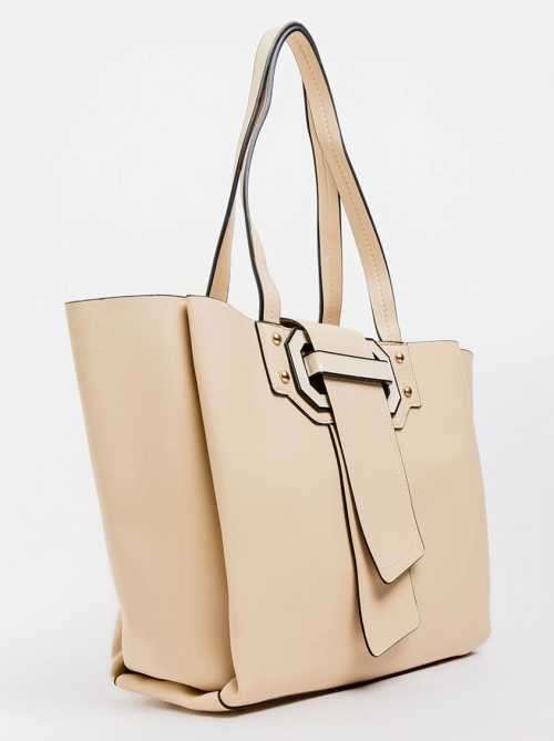 Brand new  BLACKCHERRY Beige Buckle Detail Toe Bag Free courier)